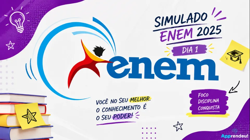 Capa do simulado ENEM 2025 - Azul - Dia 1