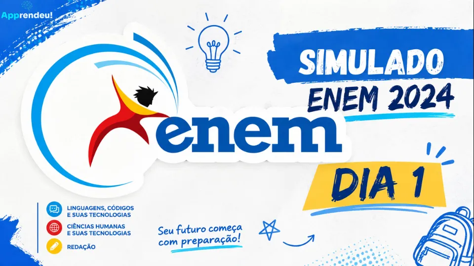 Capa do simulado ENEM 2024 - Amarelo - Dia 1